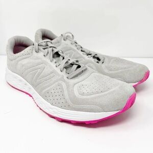 New Balance Suede Fresh Foam Arishi V2 Running Shoe Size 9.5 EUC Gray Pink